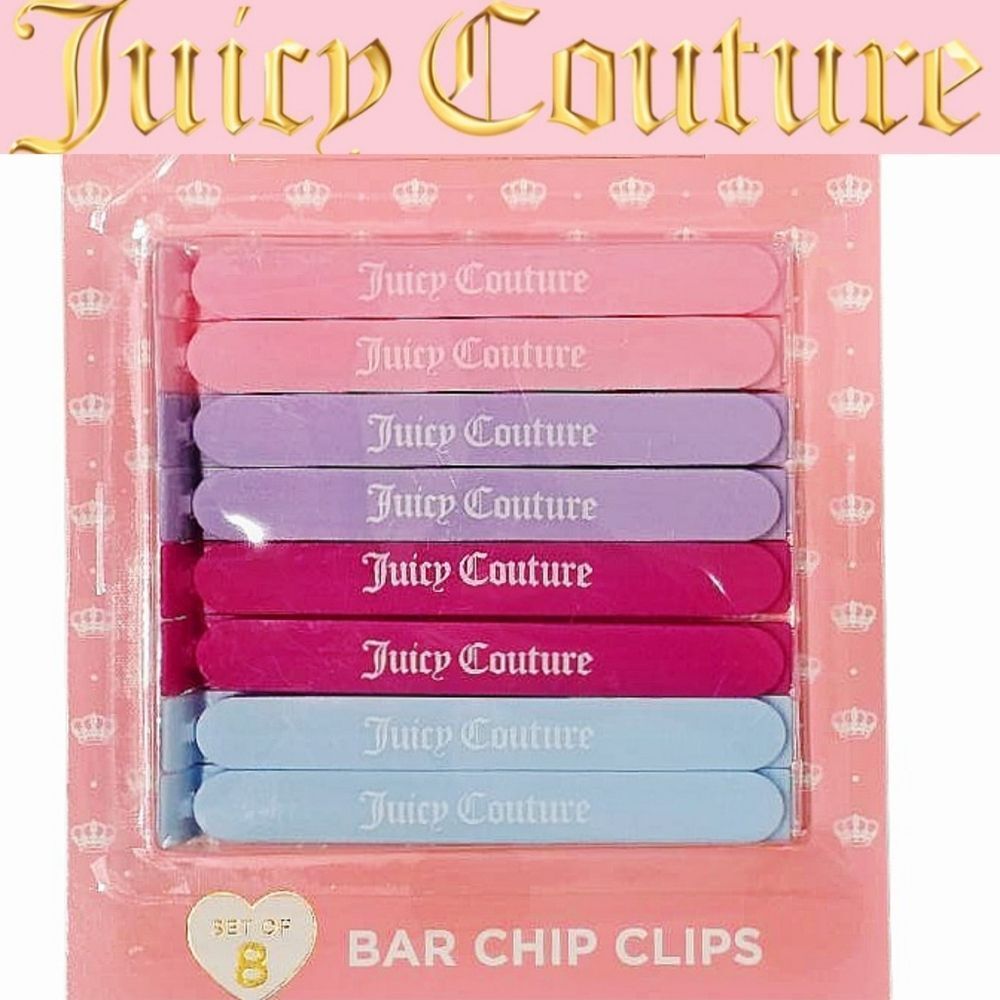 Juicy Couture Home Set Of 8 Logo Bar Chip Clips